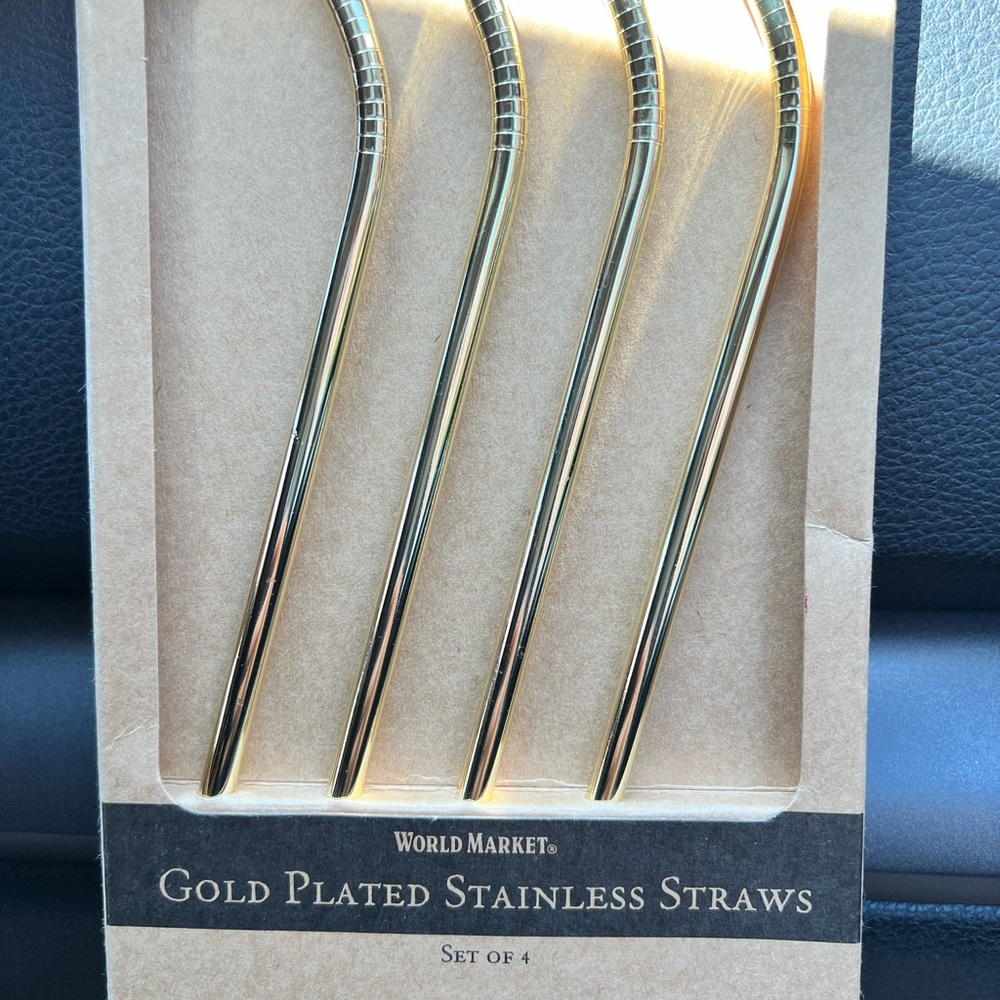 World Market Gold Plated Straws - Picture 2 of 3